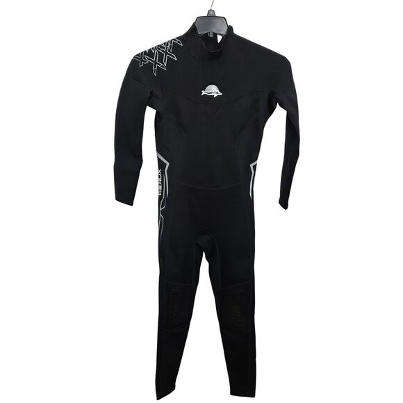Hevto Men Wetsuits 3/2mm Neoprene Front Zip Full Wet Suit Black Medium Sup Swim - Picture 1 of 14